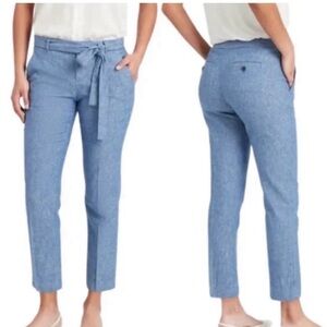 Denim colored linen banana republic pants